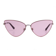 2019 Designer Cat Eye Pink Lens Metal Sunglasses